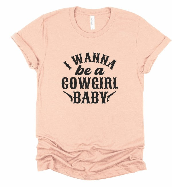 Plus Size - I Wanna Be a Cowgirl Baby Graphic Tee