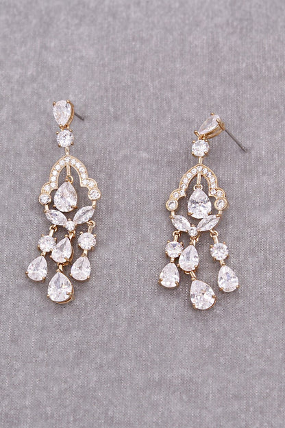 Bell Shape Cubic Zirconia Drop Earrings