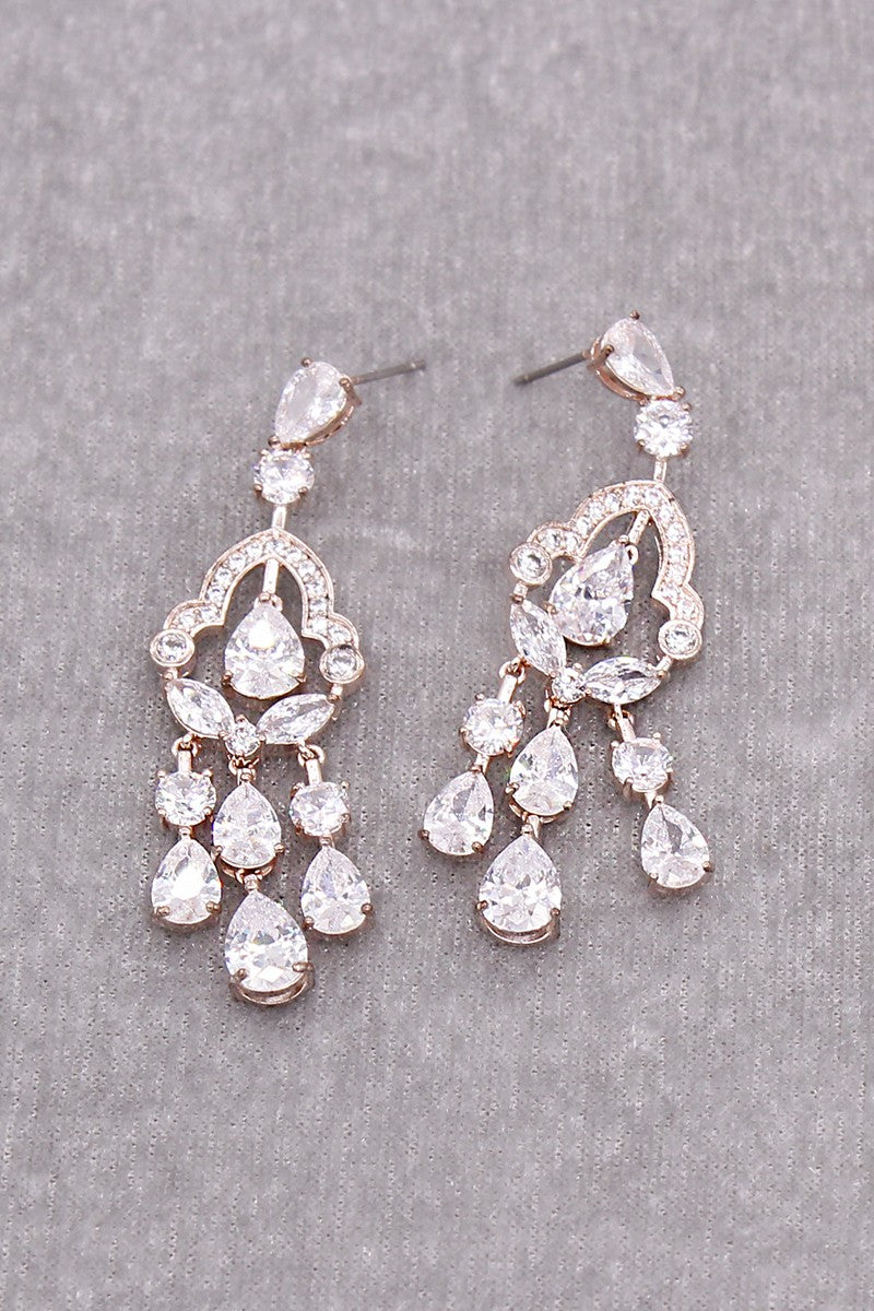 Bell Shape Cubic Zirconia Drop Earrings