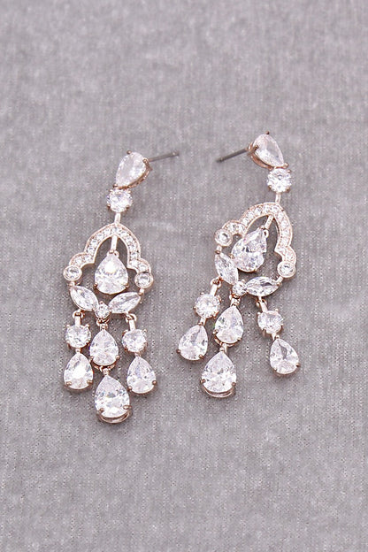 Bell Shape Cubic Zirconia Drop Earrings