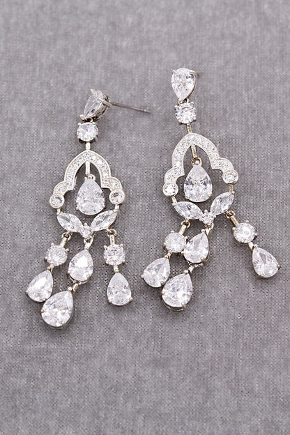 Bell Shape Cubic Zirconia Drop Earrings