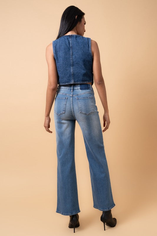 High Rise Relaxed Wide Leg Jeans