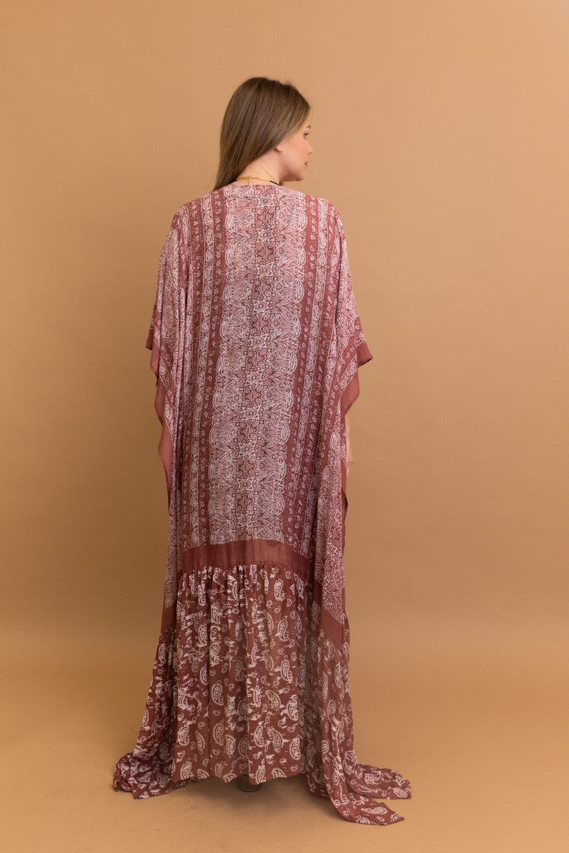 Paisley Tapestry Free Flowing Kimono