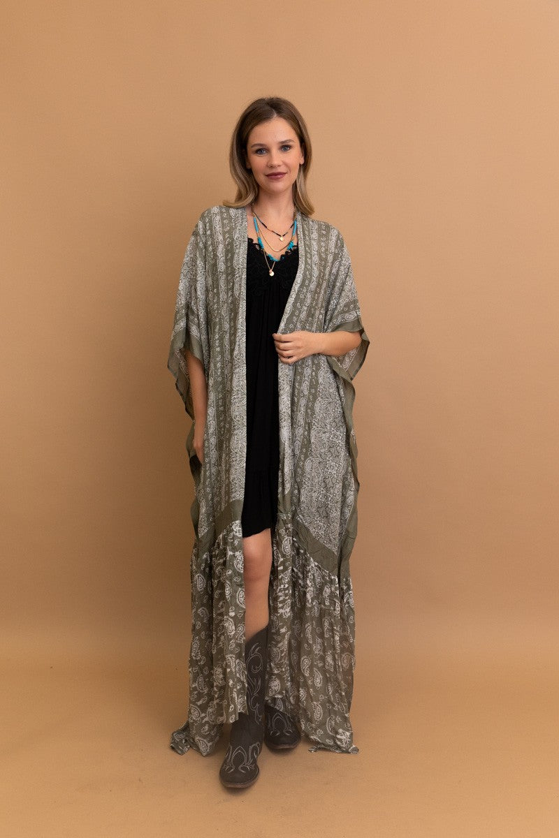 Paisley Tapestry Free Flowing Kimono