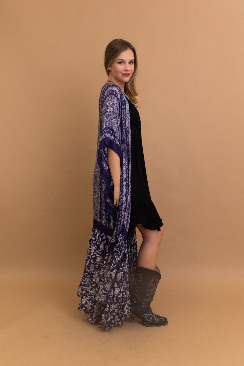 Paisley Tapestry Free Flowing Kimono