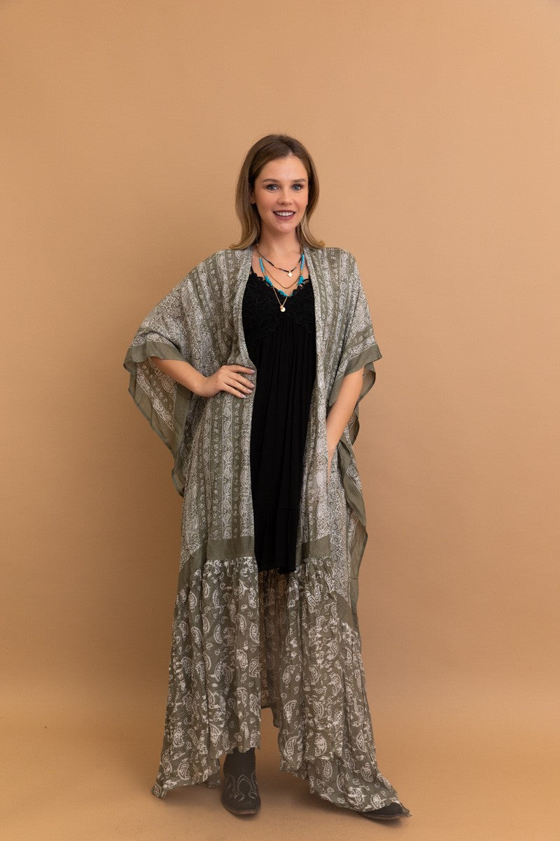 Paisley Tapestry Free Flowing Kimono