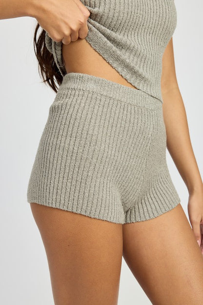 Ribbed Mini Shorts