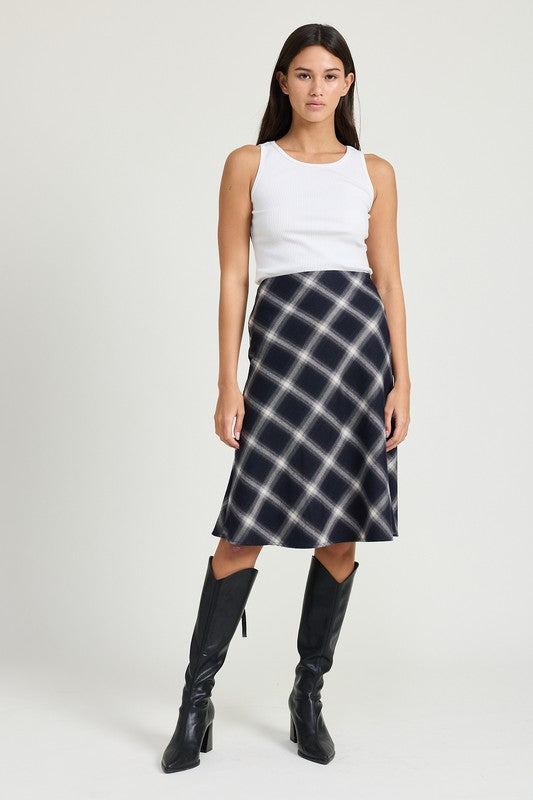 Bias A Line Midi Skirt