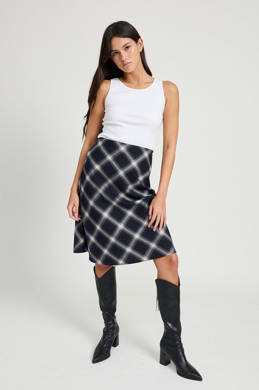 Bias A Line Midi Skirt