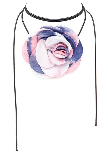 Watercolor Tie Dyed Flower Convertible Necklace