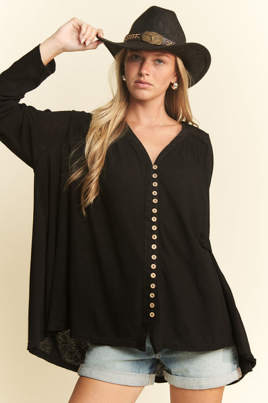 Jade By Jane - Plus Size Oversized Button-Down Tunic