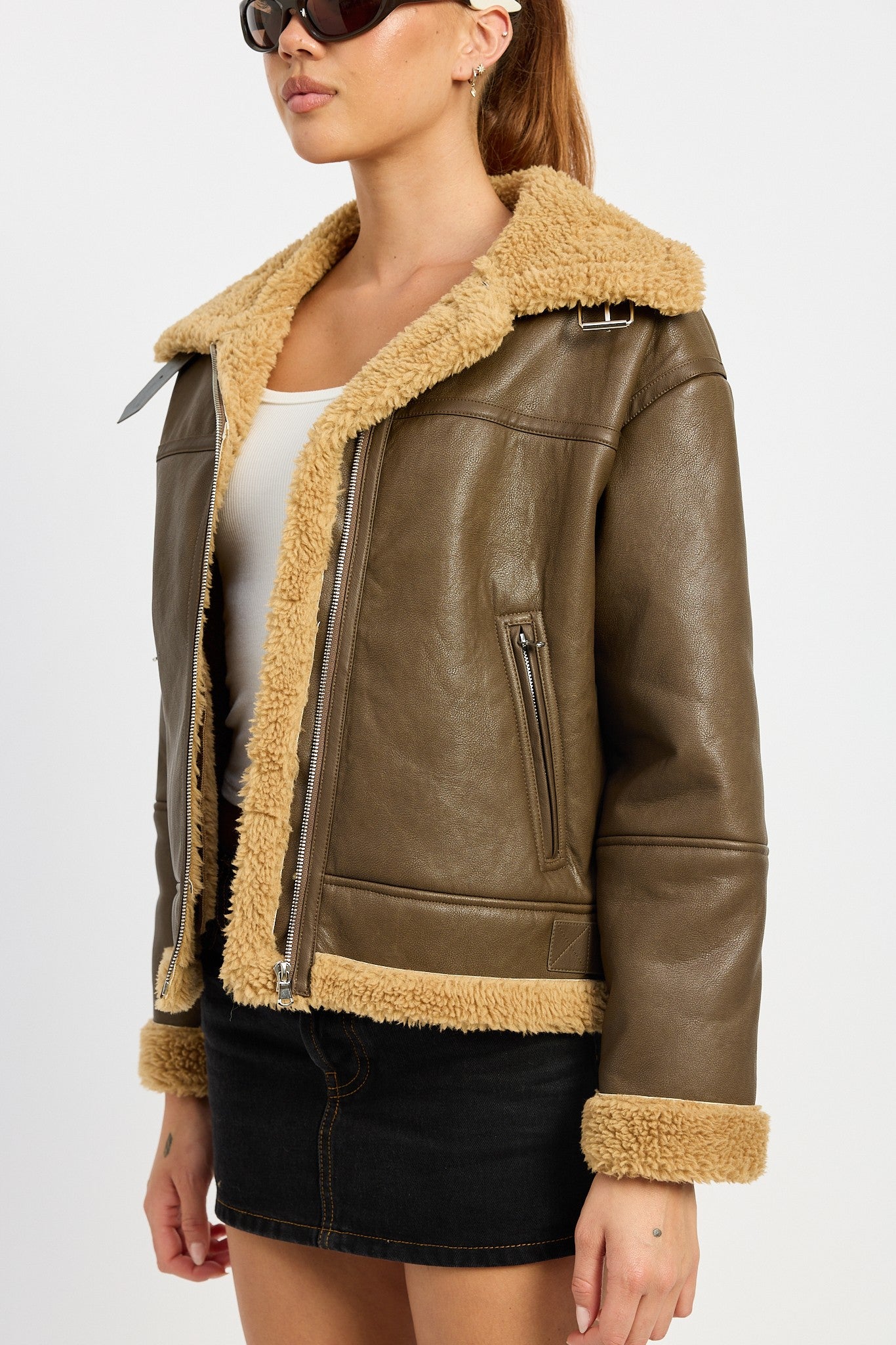 Shearling Moto Jacket