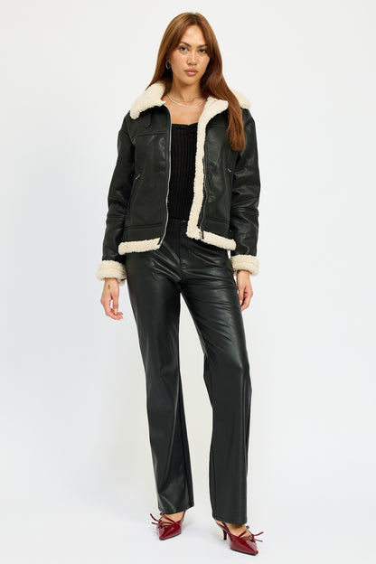 Shearling Moto Jacket