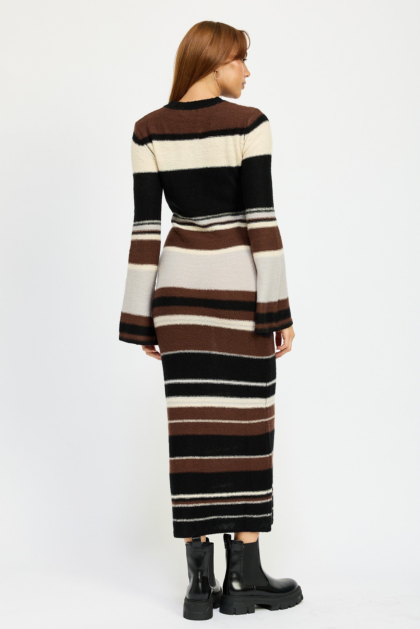 Knit Stripe Maxi Bodycon Dress