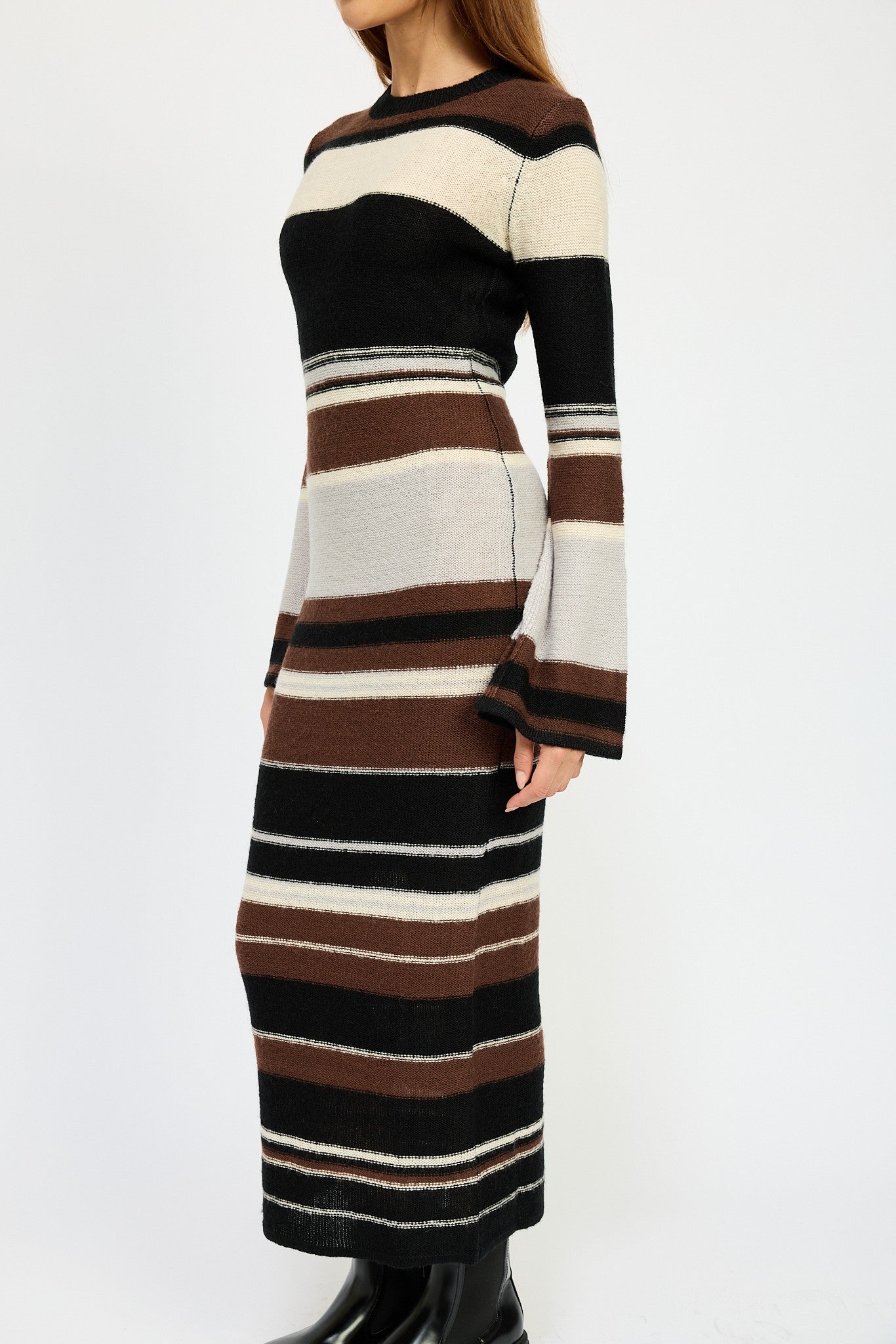 Knit Stripe Maxi Bodycon Dress