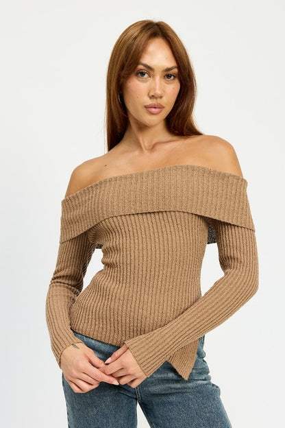 Asymmetrical Off Shoulder Top