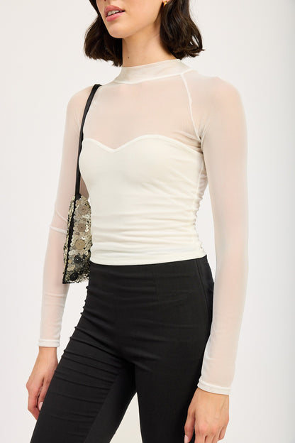 Sheer Cutout Detail Top