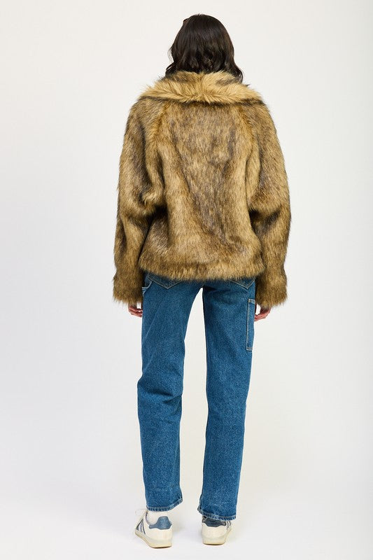 Furry Faux Fur Cardigan