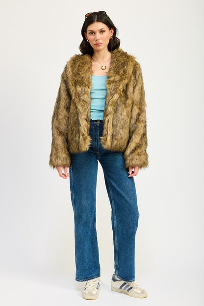 Furry Faux Fur Cardigan