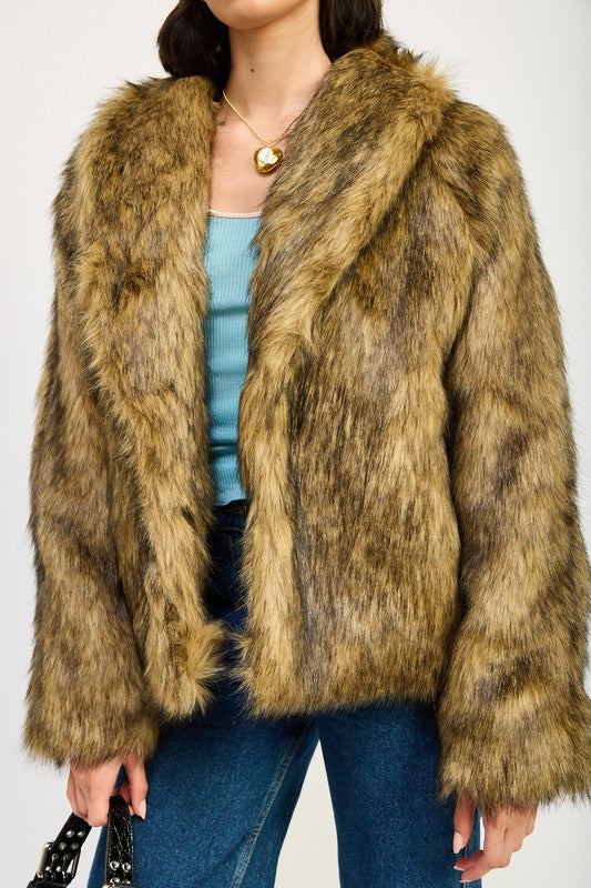 Furry Faux Fur Cardigan