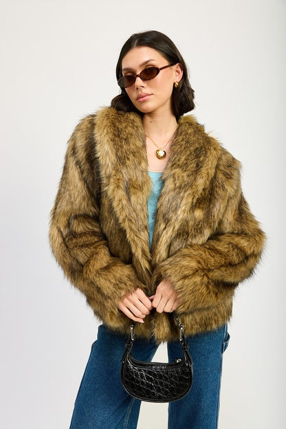 Furry Faux Fur Cardigan