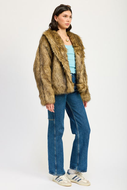 Furry Faux Fur Cardigan