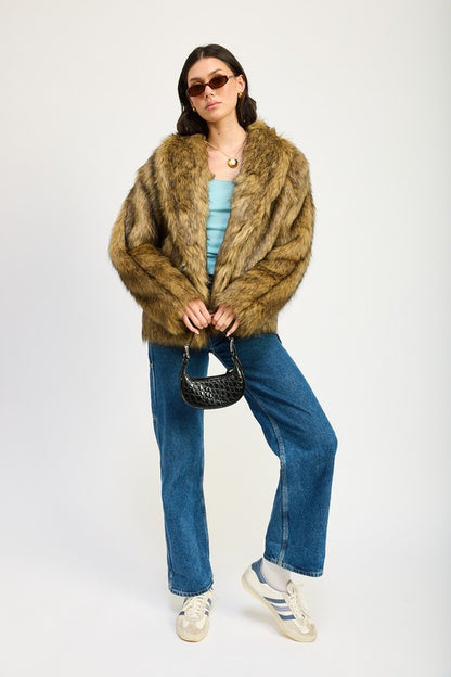 Furry Faux Fur Cardigan