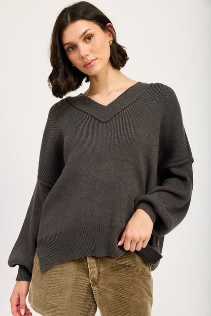 Oversized V-Neck Sweater