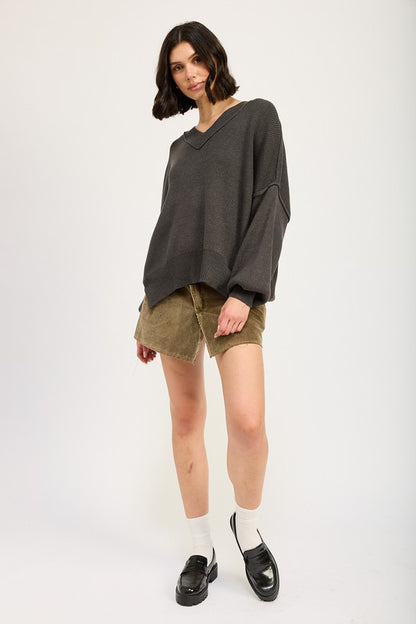 Oversized V-Neck Sweater