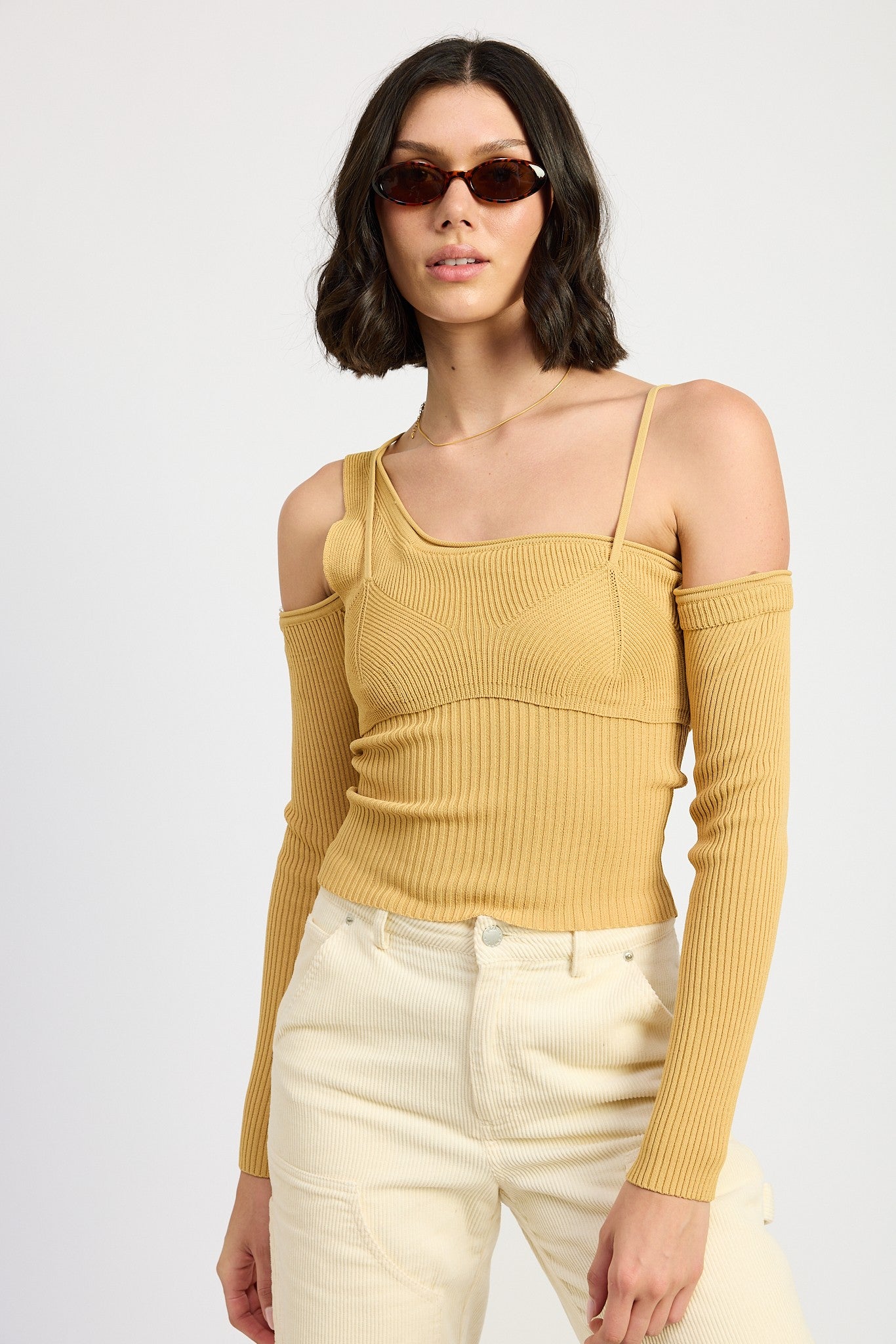 One Shoulder Long Sleeve Top