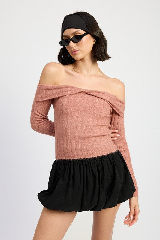 Off Shoulder Sweater