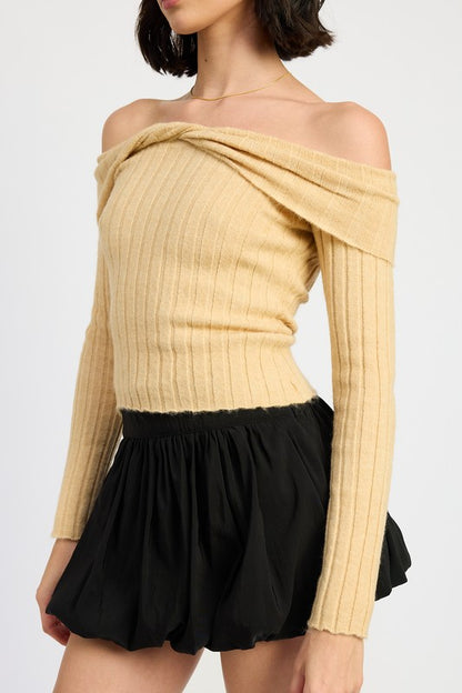 Off Shoulder Sweater