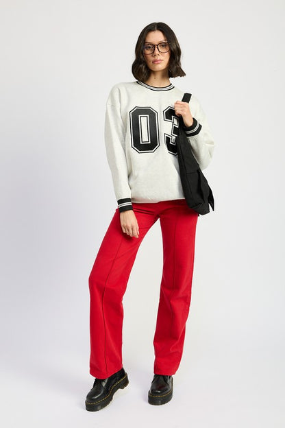 Graphic Contrast Sweatshirt