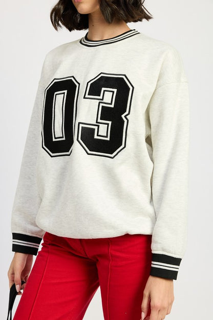 Graphic Contrast Sweatshirt