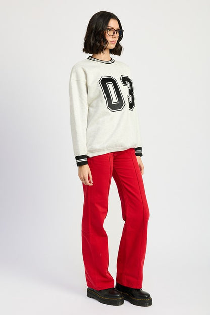 Graphic Contrast Sweatshirt