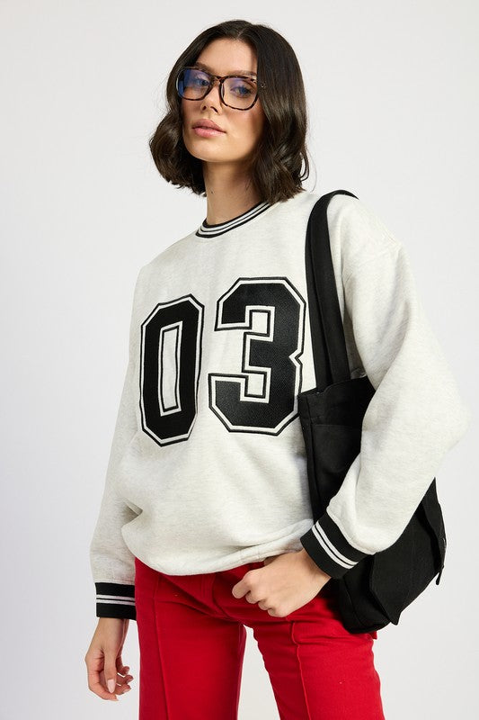 Graphic Contrast Sweatshirt