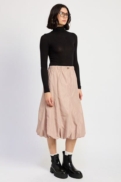 Parachute Bubble Midi Skirt