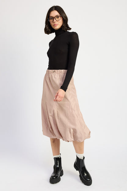 Parachute Bubble Midi Skirt