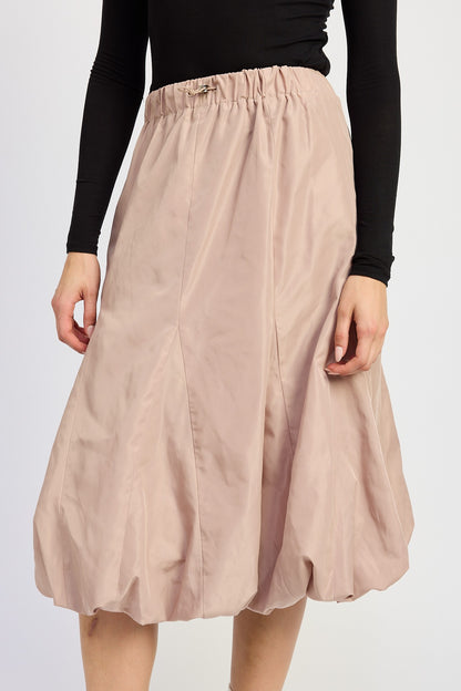 Parachute Bubble Midi Skirt