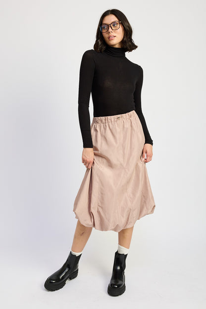 Parachute Bubble Midi Skirt