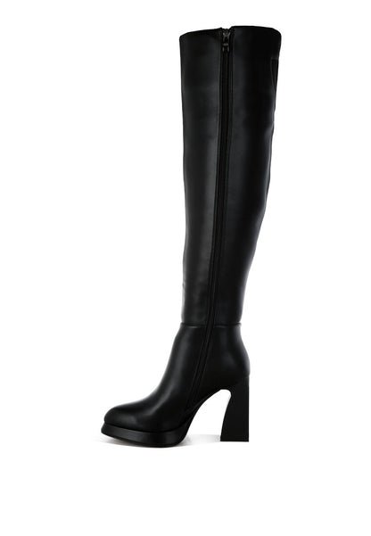 NENANA Faux Leather Knee-High Boots