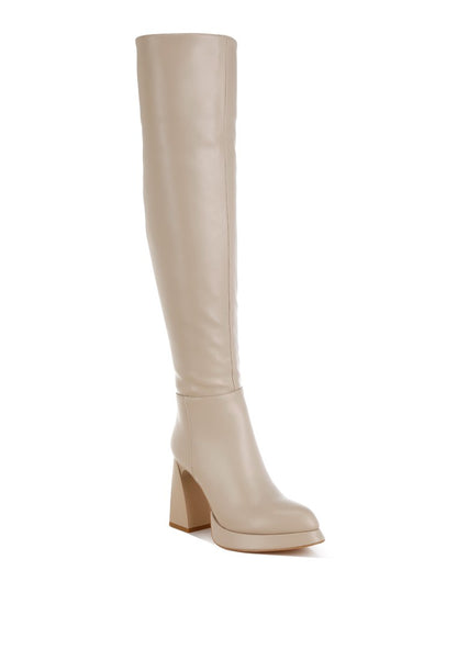 NENANA Faux Leather Knee-High Boots