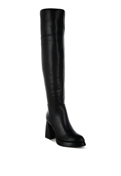 NENANA Faux Leather Knee-High Boots