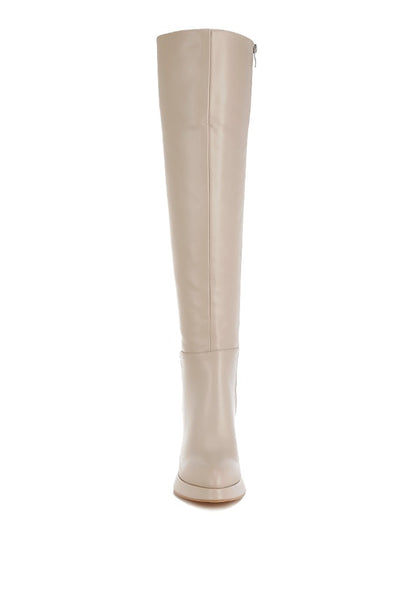 NENANA Faux Leather Knee-High Boots