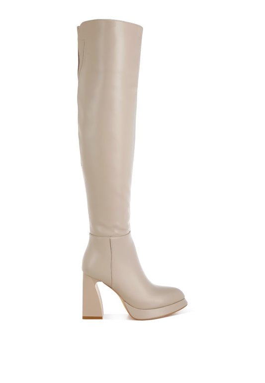 NENANA Faux Leather Knee-High Boots