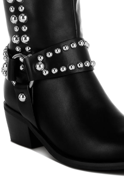 ALTAIR Studded Harness Detail Boots