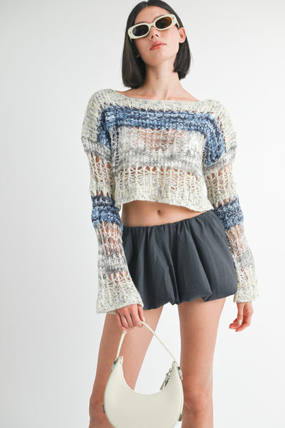 Loose Knitted Crop Sweater