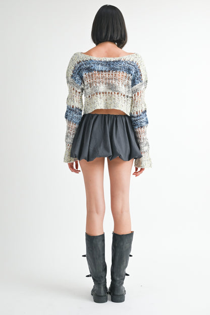 Loose Knitted Crop Sweater