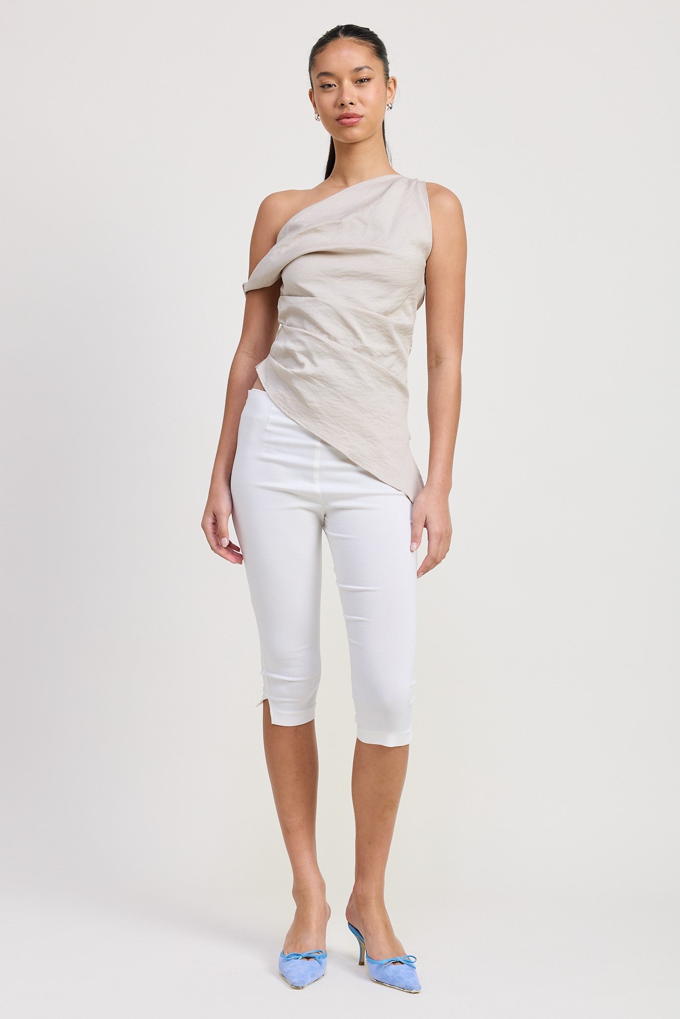 Asymmetrical Shoulder Tunic Top