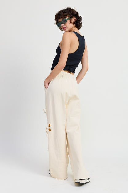 French Terry Pants with Cutout Detail